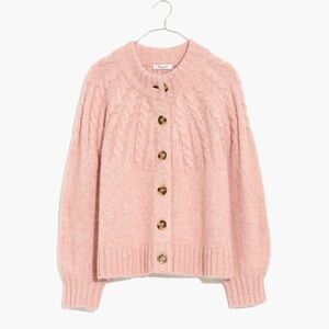 Madewell Harwood Pink Button-Up Cardigan